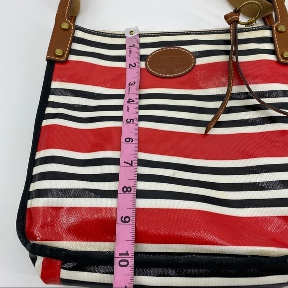 Fossil striped coated canvas crossbody bag - Picture 5 of 11